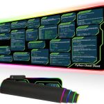 Designfullprint Python Cheat Sheet RGB Led Mousepad