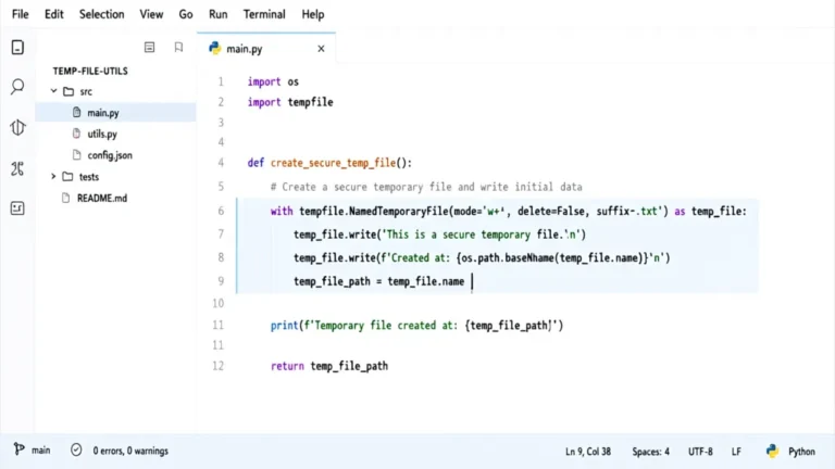 Creating Temporary Files with os.mktemp in Python